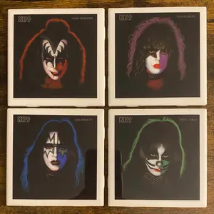 KISS Band Member Solo Albums Ceramic Coasters - Set Of 4