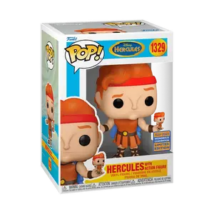 Funko Pop! Disney - Hercules with Action Figure #1329 Exclusive (Sticker may vary) Collectible Pop Vinyl Figure