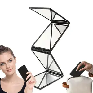 Portable Foldable Multi-Faceted Handheld Mirror, Travel-Ready Square Makeup Mirror, Ideal Gift for Self & Family