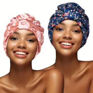 printed double-layer bandana hat, soft fabric hat