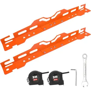 2 Pcs Toe Alignment Tool Plates, Wheel Alignment Tool Plate with 2Pcs Tape Measures, with Hanging Holes - Fast and Accurate Measurements,Suitable for Car Truck SUV Vehicle (Requires connection) Orange
