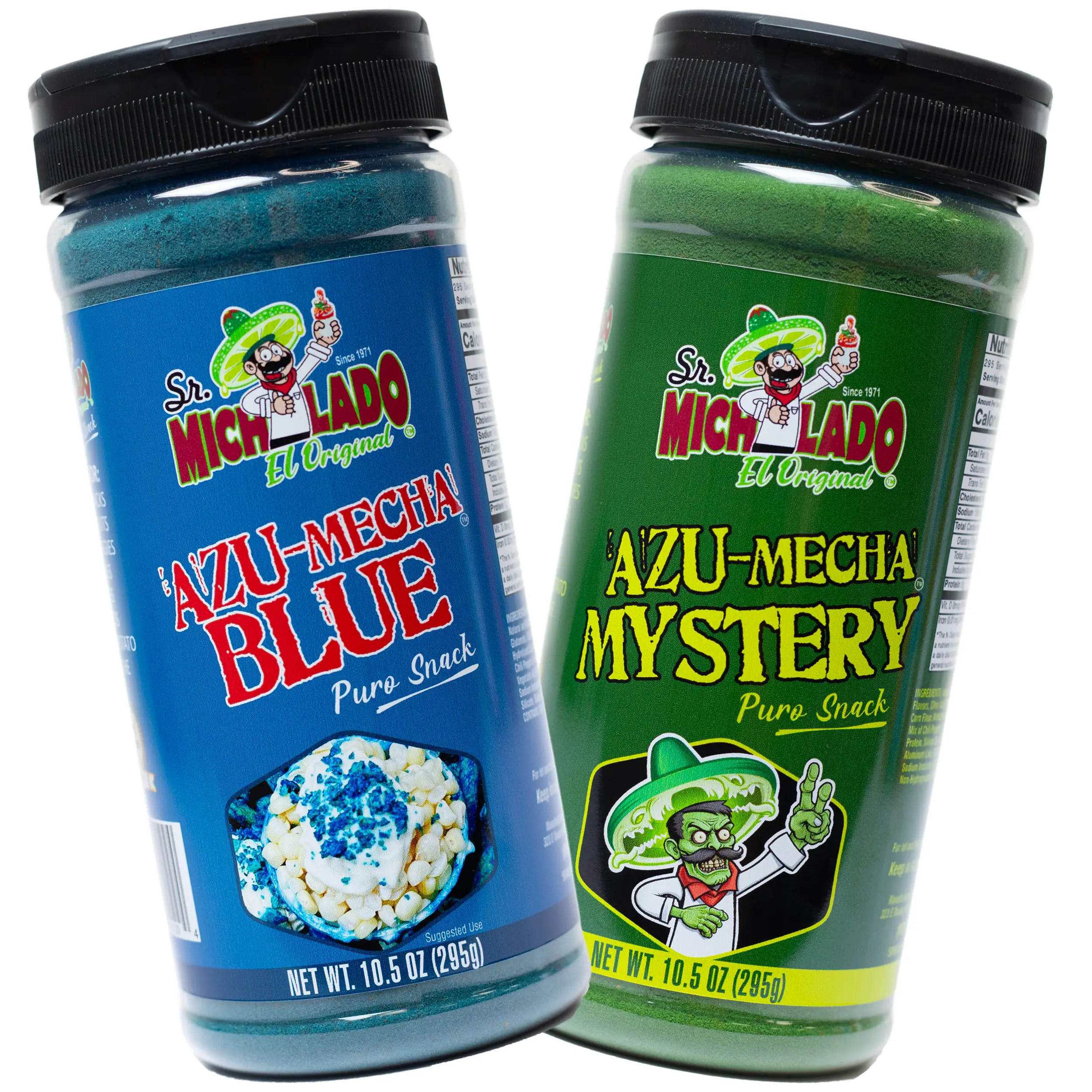 Azu-Mecha COMBO - Blue & Mystery - Snack Seasoning - Sr. Michelado - Bottle Flavor Spice powder