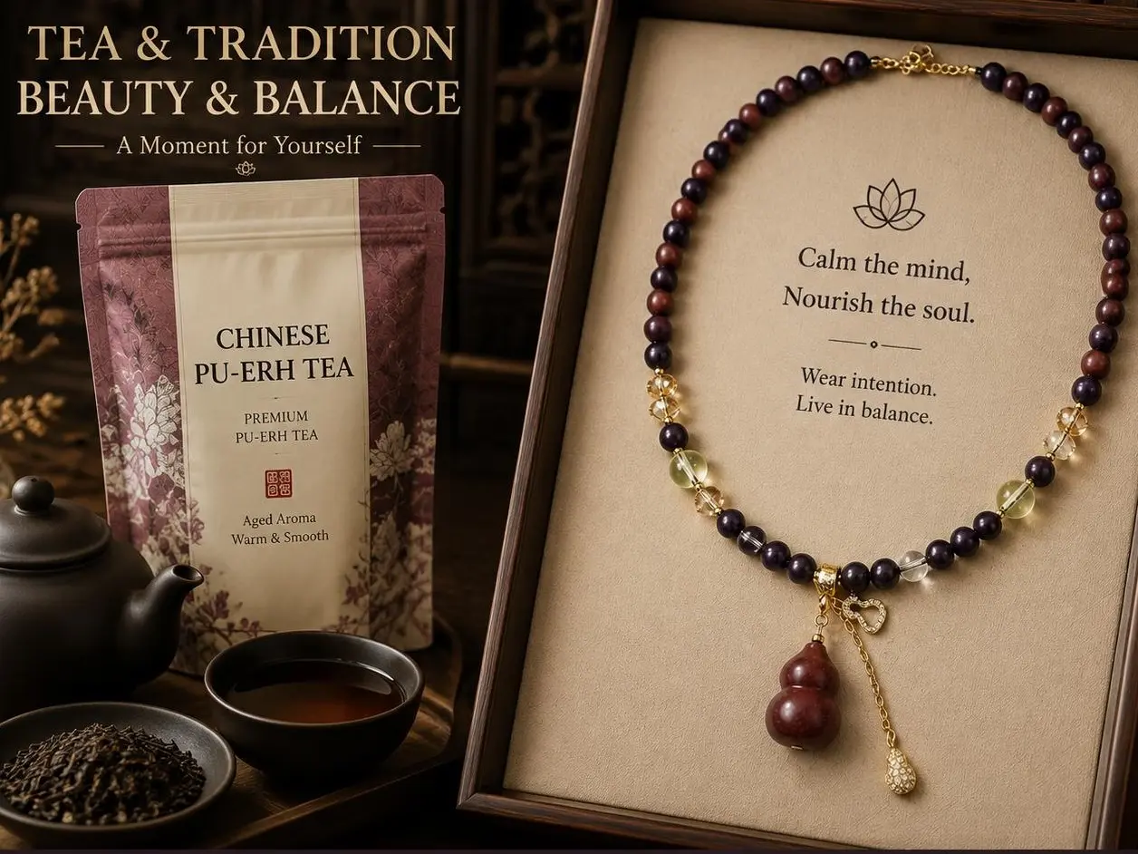 Handcrafted Incense Beaded Necklace with Gourd Pendant - Traditional Aromatic Jewelry, Natural Incense Components, Eastern-Inspired Statement Piece, Beaded Chain, Meaningful Gift for Gifting Occasions