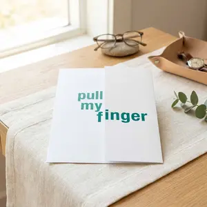 Pull My Finger Funny Joke Fathers Day Greeting Card - Unique Card for Big Talker - Happy Fathers Day - Funny Fathers Day Card For Dad - Dad Joke Humor