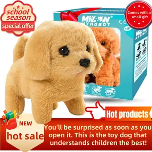 Babywendy 2026 New Walking Robot Puppy Gift Box Golden Light Brown Barking Moving Cute Dog, Interactive Lifelike Pet, Smart Walking Puppy Toy, Kids' Birthday Present, Christmas Surprise Gift Box, Top Holiday Gift Choice