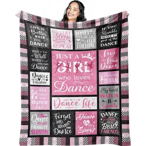 Dance Gifts, Dance Recital Gifts for Girls, Dancer Gifts for Girls Teens, Ballet Gifts for Her, Dance Gifts for Teacher, Ballerina Gifts, Gifts for Dancers, Dance Stuff Dancing Blanket 60"x50"