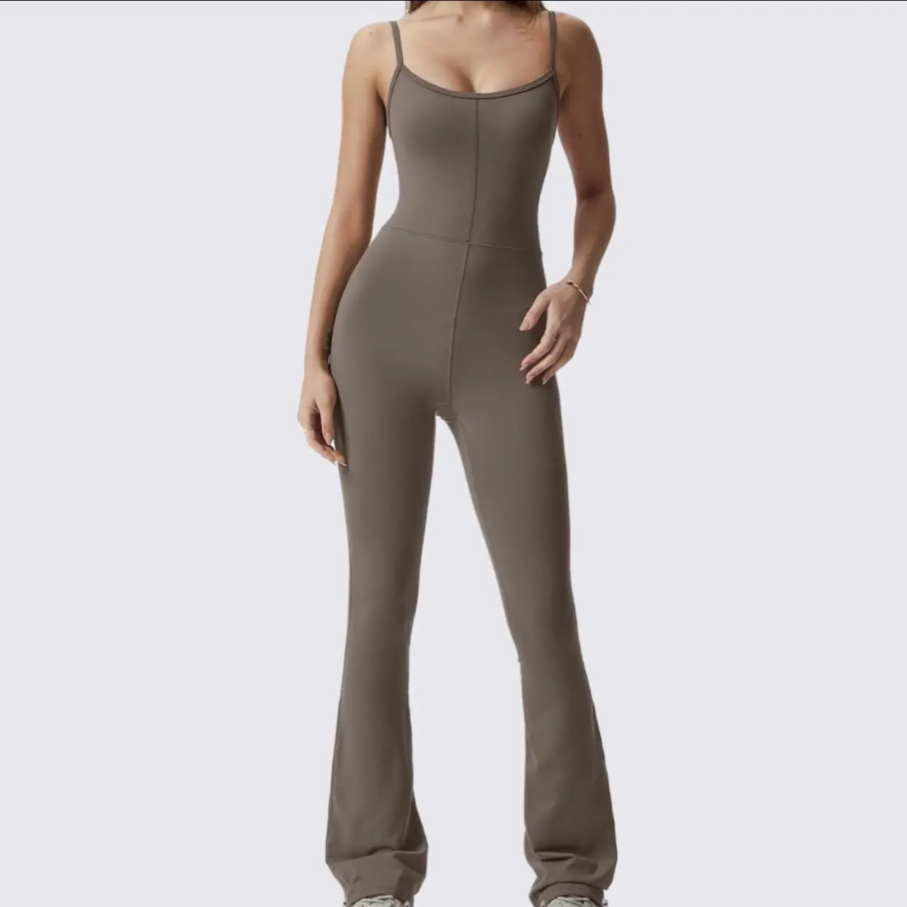 Brown flared Jumpsuit