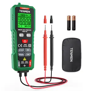TESMEN TSM-192 Smart Digital Multimeter, 2000 Counts, Auto-Ranging Voltmeter, Non-Contact Voltage Tester, Measure AC/DC Voltage, Resistance, Continuity, Phase, Live Wire