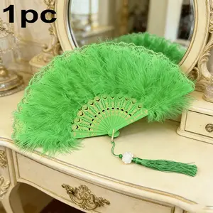 2026 New Lace Fan, Multiple Colors Available, Classical Folding Hand Fan, Vintage Style, Dance Costume Accessory, Fashion Prop, Decor