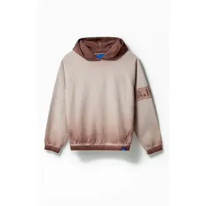 A.R.C. Men's Taupe Rose Vintage Wash Heavyweight Oversized Fleece Hoodie
