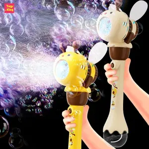 12 Hole Bee Electric Bubble Gun Children's Bubble Machine With Lights Soap Maker Blowing Outdoor Toys Wedding Party Game Gifts