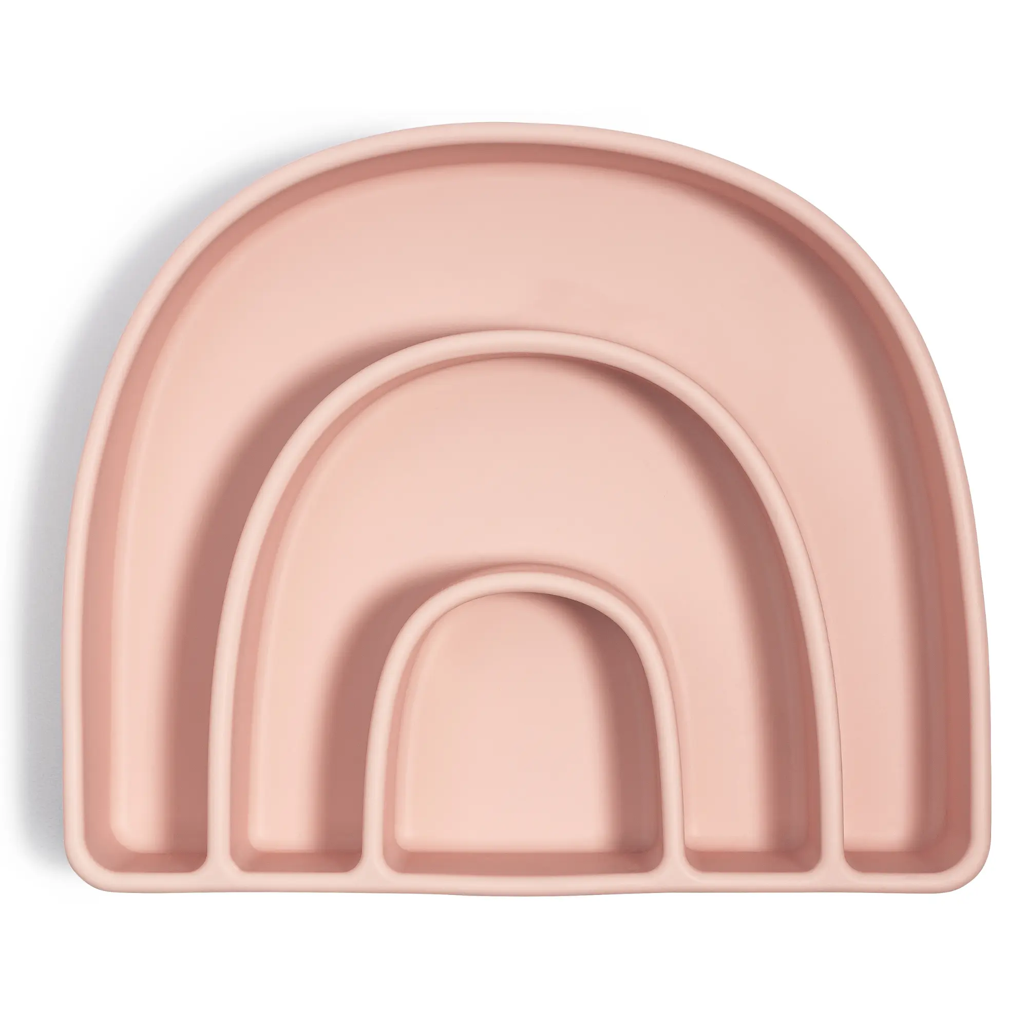 Rainbow Suction Plate for Babies & Toddlers, Divided Kids Plate, Microwave & Dishwasher Safe by Ava & Oliver