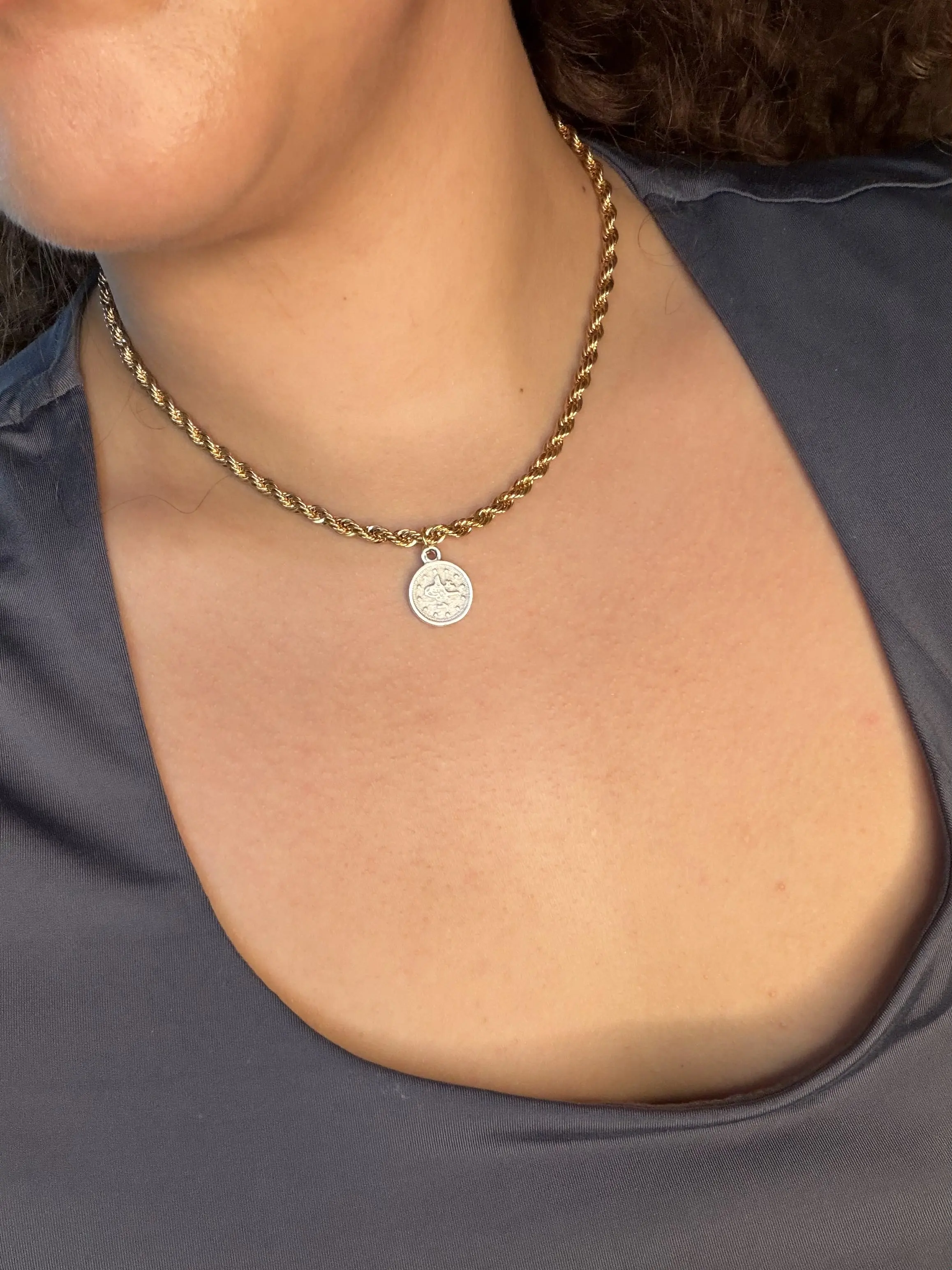Silver Coin Necklace