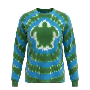 New! Tie Dye LONG Sleeve T-shirt Turtle Handmade 100% Cotton Available Sizes Youth XS- 6X
