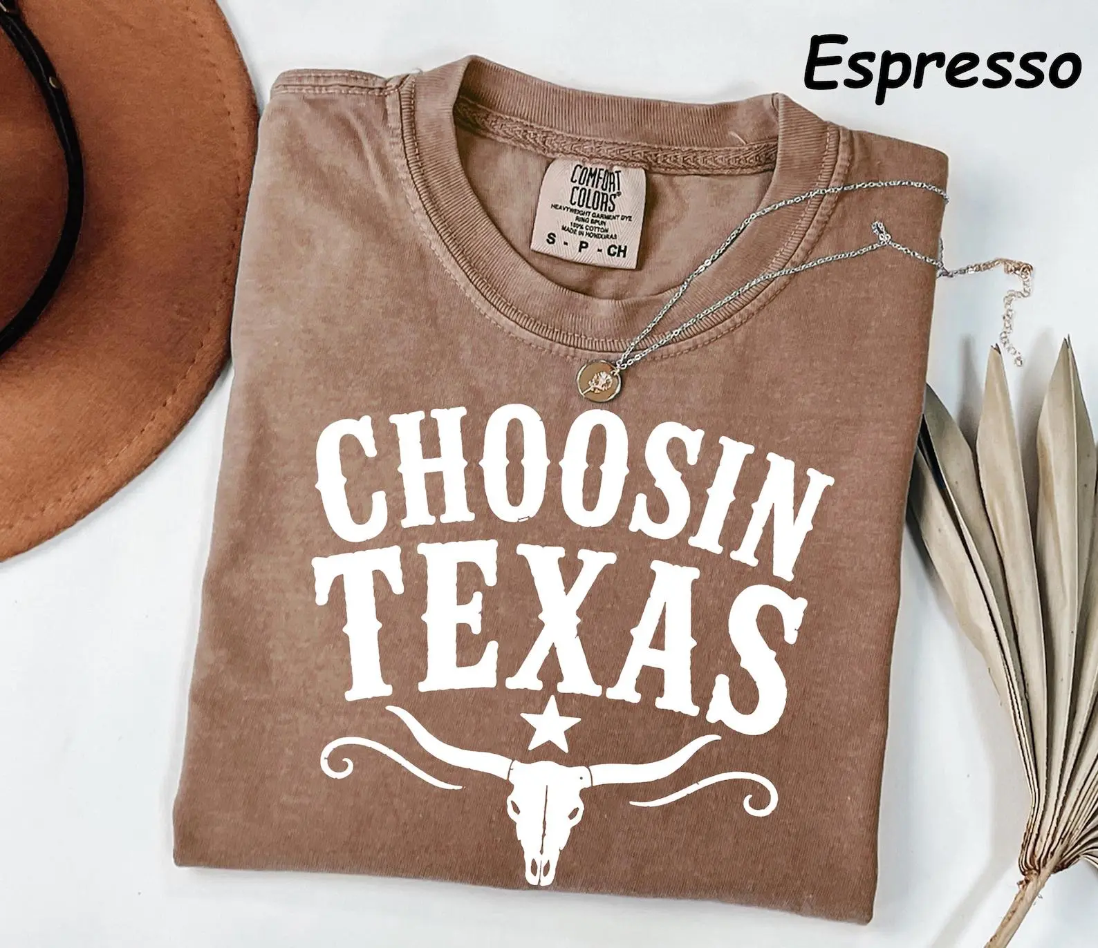 Comfort Colors Choosin' Texas T-Shirt, Country State Pride Shirt, Western Texas Tee, Texas Lover Gift, Country Lifestyle Top, Texan Shirt