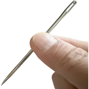 10" Professional Upholstery Needle 3mm Thickness Big Eye Hand Sewing Needles for Stitching and Crafting Projects 10" 100PCS