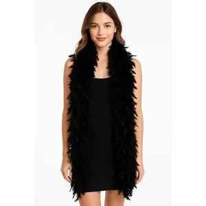 Elegant Black Feather Boa - 72" Costume Accessory