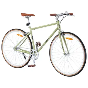 Single Speed Retro style 700C Road Bike For men women's City Bicycle,Steel Frame bikes