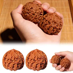 Creative Handmade Natural Wenwan Walnut Handball Health Care Grip Ball Palm Massage Relaxation Toys Stress Relief Toys Gadget