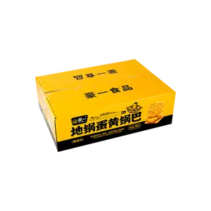 HAOYI Salted Egg Yolk Crispy Rice Snacks - Whole Box 500g, Crab Roe Flavor, Savory & Crunchy Snack for Parties & Gifting