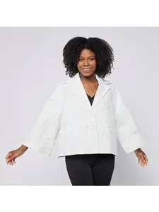 MarlaWynne WynneCollection Matte Sequin-Embellished Twill Jacket