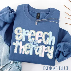 Speech Therapy T-SHIRT / Sweatshirt, Speech Pathologist Gift, SLP , Speech Therapy Crewneck Cotton Fabric