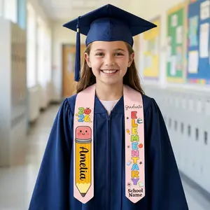 Personalized Preschool Graduation Stole 2026 – Custom Name Kindergarten Graduation Sash – Kids Graduation Outfit