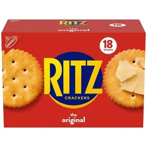 RITZ Original Crackers, 3.43 oz Snack Packs, 18 Count – Buttery Crispy Crackers for Lunches & Snacks