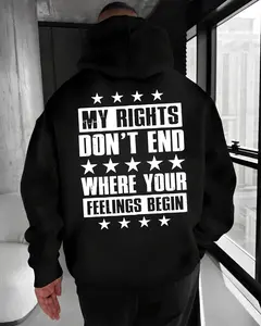 My Rights Don’t End Where Your Feelings Begin Hoodie – Freedom Quote Patriotic T Shirt for Men – Bold Statement Graphic Sweatshirt
