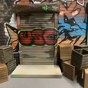3d printed Rolling door diorama prop