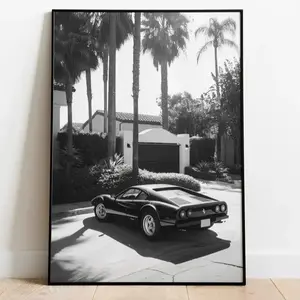 Vintage Ferrari Poster, Vintage Ferrari Print, Ferrari Wall Art, Product without No Frame