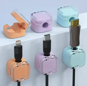 Magnetic Cord Organizer - Keep Your Desk & Cords Tidy, 6-Pack Wall & Desktop Clips | Must-Have Tech Hack，Office Desk Storage Holder，Desk Accessories，Cable Management Kit