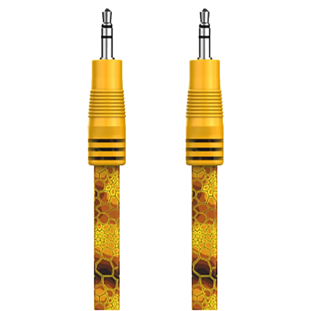 MobileSpec MBSSP21A 4 ft. Animal Print Aux Cable - 3.5 mm Jacks, USB Charging & Audio Cord for Phones & Electronics, 3.5Mm Headphone Jack, Jack Plug