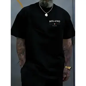 2025 Loose Fit Popular 100% Cotton T-Shirt Top, Versatile Summer Short Sleeve Men's Round Neck Tee