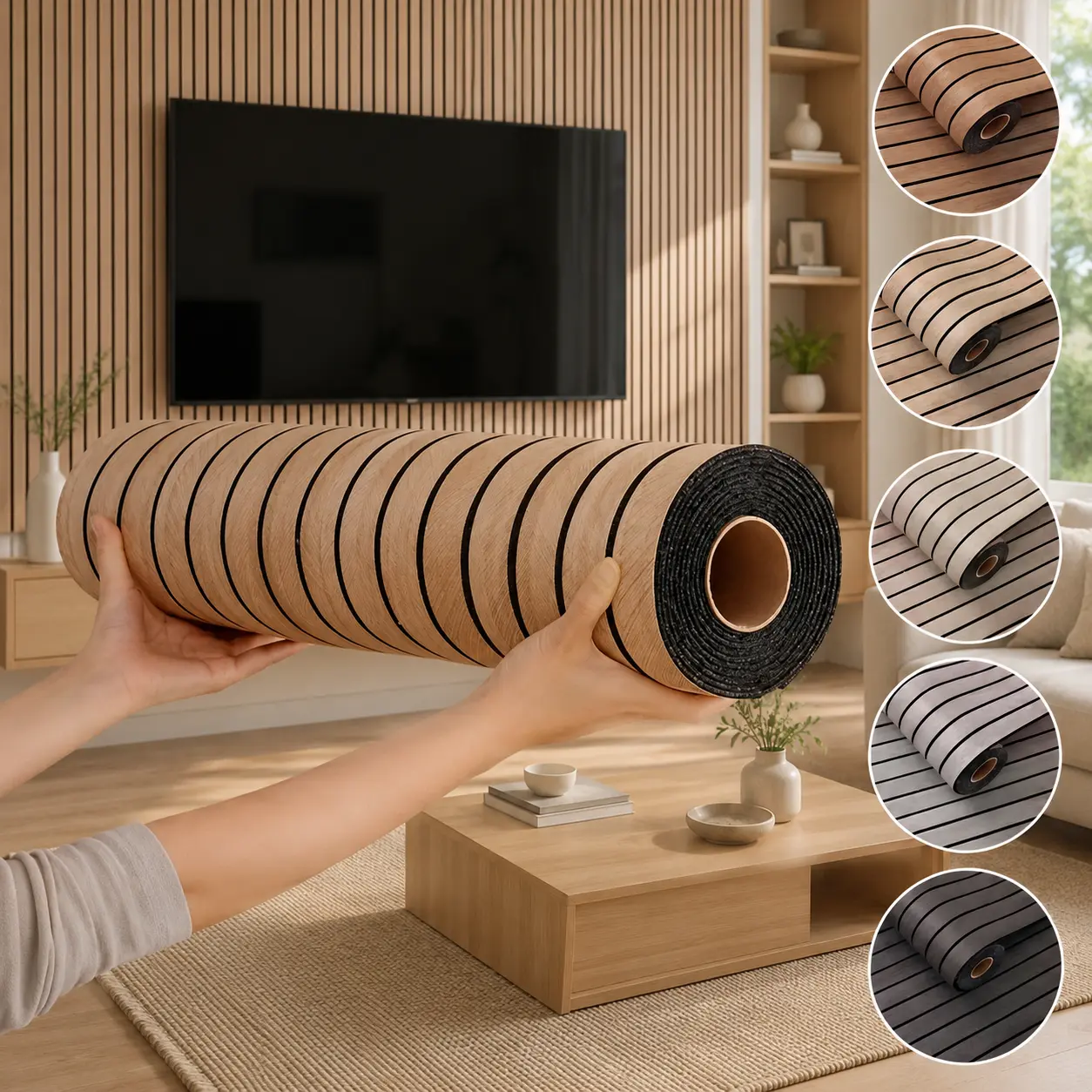 BRODARK 3D Embossed Wood Grain Peel and Stick Wallpaper - Summervibes Premium Thick Removable Waterproof Vinyl Covering, Anti-Static, Washable, 1 Roll, Ideal for Home DIY Décor (Kitchens, Bathrooms), 15.7 x 118.1 Inches