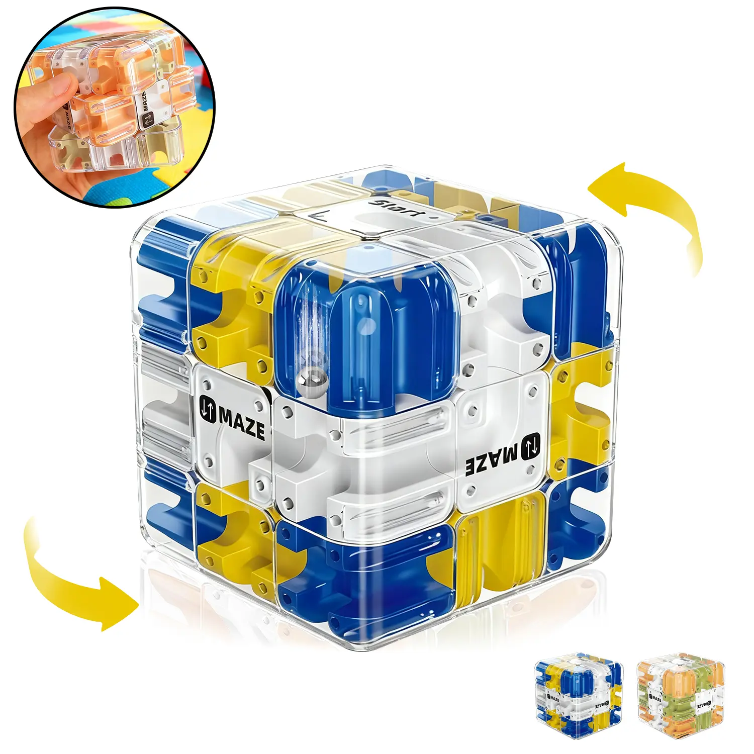 3D Ball Maze Cube Puzzle - Adult Brain Training Toy, Mental Workout Brain Teaser That Enhances Spatial Awareness & Helps in Stress Relief, Adults, Cognitive Party Games For Adults