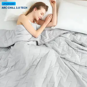 Elegear Cooling Quilt Blanket Twin - Arc-Chill 3.0 Tech, Lightweight Summer Blanket, Quilted Design for Body Heat Absorption