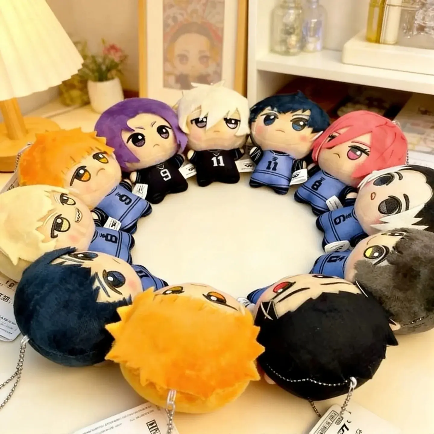 10cm Blue Lock Anime Game Plush Keychain, Backpack Pendant Charm, Creative Birthday Gift Figure Doll