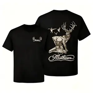 Vintage "Deer Duck Dog" Graphic T-Shirt, Retro Hunting Style Heritage Tee, Classic Country Lifestyle Outdoor Shirt, Premium Animal Graphic Cotton Top for Men
