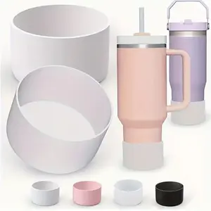 1pc Silicone Bottom Protector Sleeve for Stanley Cup, Fits 30oz & 40oz Bottles, Portable Non-Slip Design Drinkware, Durable Protection Accessory, Drink Protectors