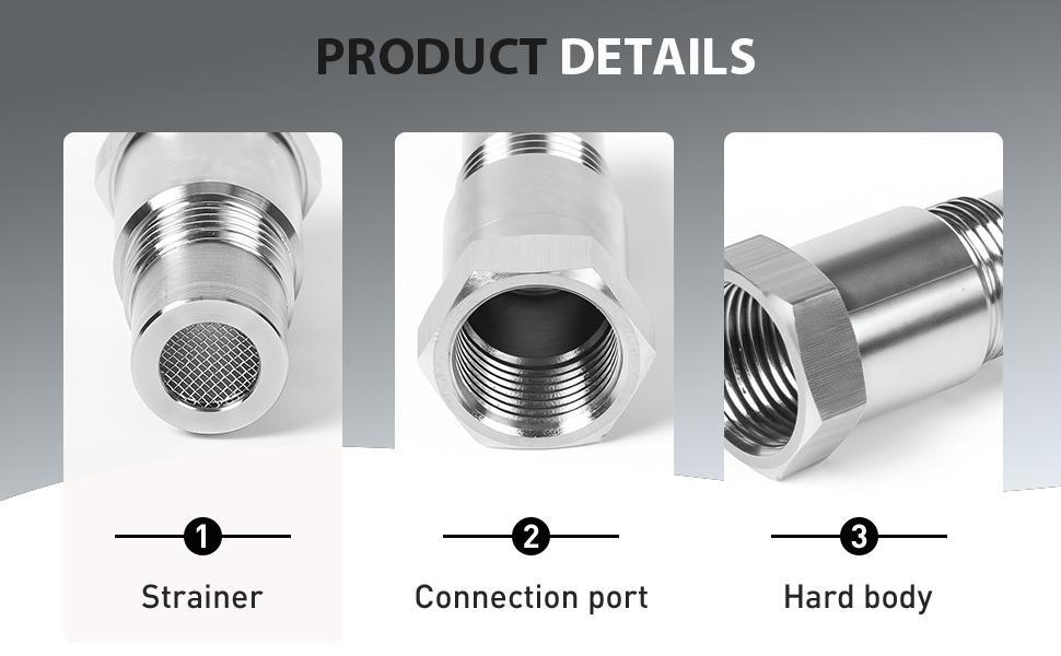 Auto Parts Oxygen Sensor Adapter, Stainless Steel Extension & Filter Adapter M18x1.5 Thread Extension Adapter, precision machined, leak-proof and corrosion-resistant