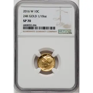 Modern Commemoratives (2016-W 10C-50C Gold Centennial Three Coin Set, SP Brown Label)