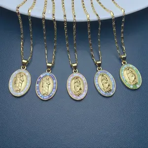 Virgin of Guadalupe Pendant with Chain for Men and Women