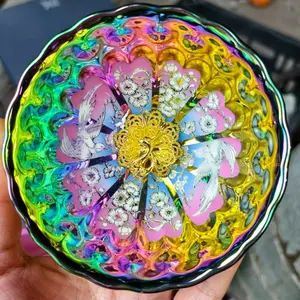 Colorful Joyful Eyebrow Glowing Night Tea Cup Handmade Master Cup Ceramic Cup ck