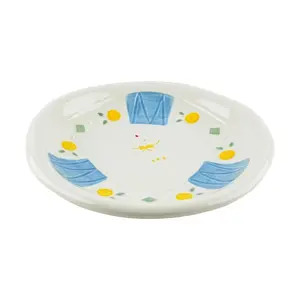 Golden Lion 8.6" Natural Clay Dinner Plate - Kid-Friendly, Durable Tableware