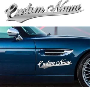 Personalized Retro Emblem Name Letter - Vintage Initial Custom Car Metal Logo Customize Your Emblems