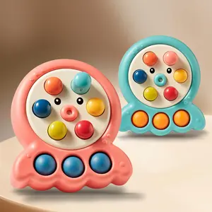 Octopus Press Toy, Squeeze Play Game, Sensory Palm Toy, Push & Pop Fidget Activity Toddler Octopus Press Toy, Cute Ocean Animal Pal, Parent-Child Play, Bubble Push Game