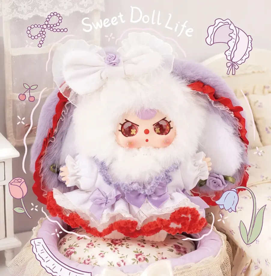 ♥おまとめ割あり♥✨moujonjon✨ ✨Champion✨BABYDOLL✨ Baby Three Floral Messenger Series Plush Pendant Blind Box