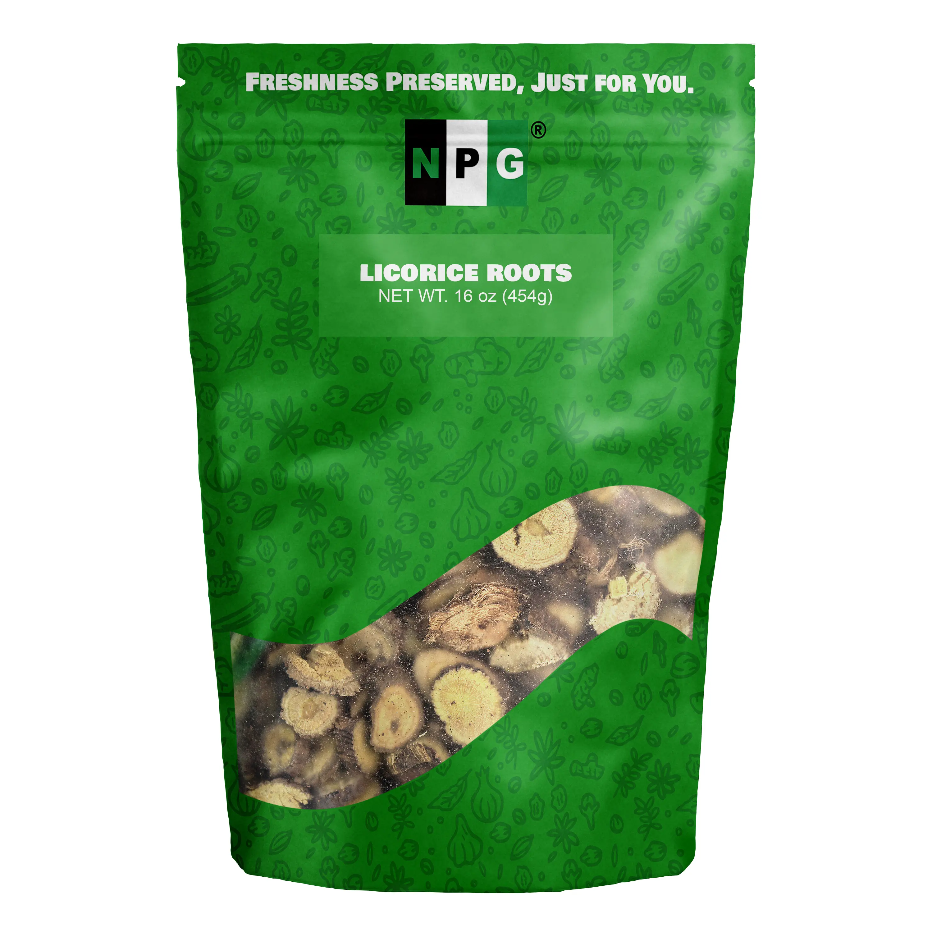 NPG Licorice Root Slices 16oz, Gan Cao Slice Root for Home Tea, Traditional Chinese Natural Herbal Tea, Ingredient for Baking Beverage, looseleaf tea