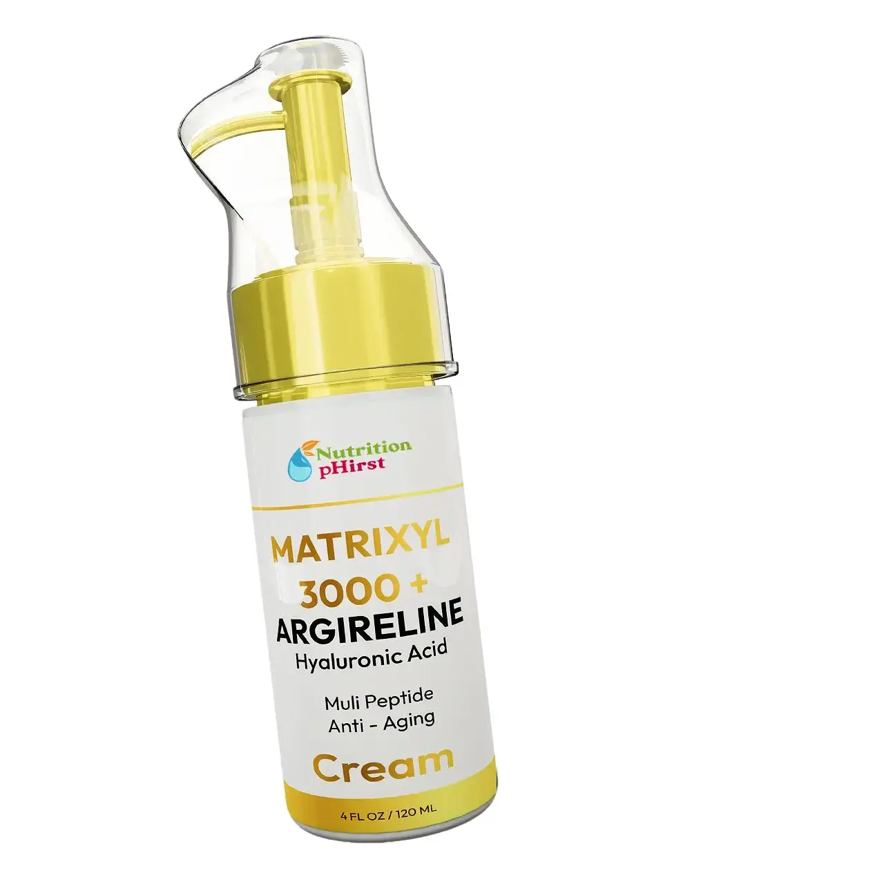 Nutrition Phirst Matrixyl 3000 + Argireline Anti-Aging Peptide Cream – Collagen Boost + Hyaluronic Acid Moisturizer for Firm Hydrated Youthful-Looking Skin – Wrinkle Care & Radiance Support (4 oz / 120 mL) Firming Serums